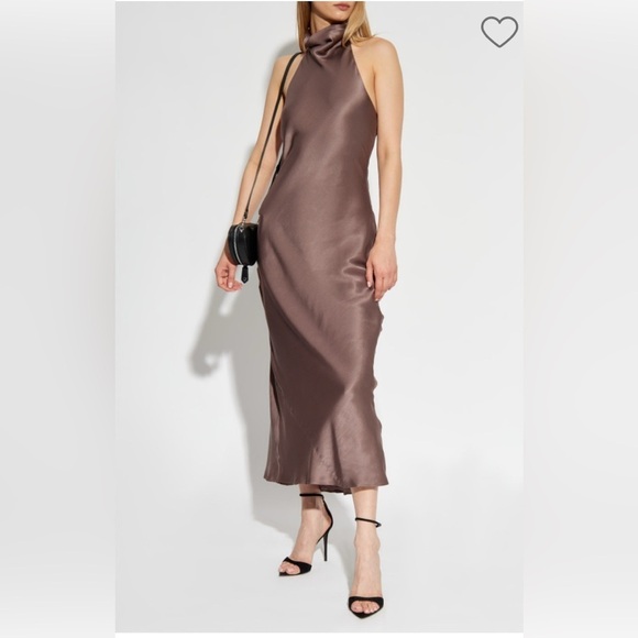 Anine Bing Eliana Silk Cowl Neck Dress size Large NWT - Picture 1 of 16